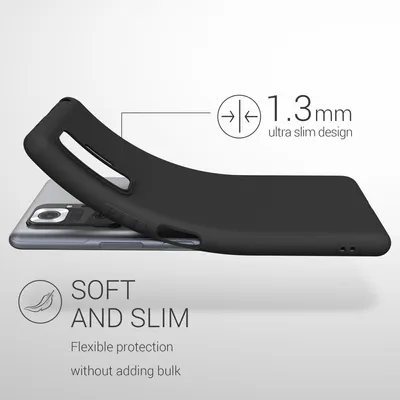 Produktbild von kwmobile Hülle kompatibel mit Xiaomi Redmi Note 10 Pro Hülle - weiches TPU Silikon Case - Cover geeignet für kabelloses Laden - Schwarz matt