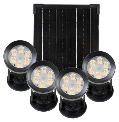Produktbild von ENOVALITE LED Solar-Gartenstrahler 200 lm warmweiß schwarz IP54 dimmbar