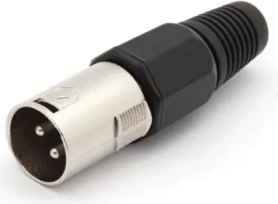 Obrázok produktu pre Xlr Zástrčka - 3-Pinová - Poniklovaná - Čierna