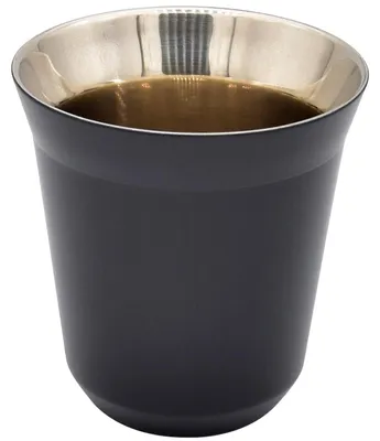 Espressotasse doppelwandig 160 ml Edelstahl schwarz