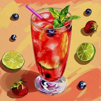 Produktbild von OUTDOOR DEKOSTOFFE OXFORD - Motiv Cocktail | DX8835
