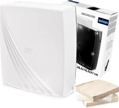 Obrázek produktu pro Orion | Zásobník na papírové ručníky - Bílý - Nástěnný - Pro skládací papírové ručníky - Hygienický - Univerzální