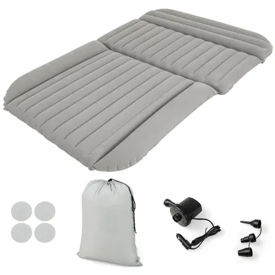 Produktbild von Costway Luftmatratze, 190 x 130 x 15 cm, Grau, für SUV & Kofferraum, 150 kg Traglast, PVC Flocking, mit 2 Stützflügeln, -25°C bis 60°C