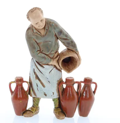 Krippenfigur Vinaio, 10 cm, mehrfarbig, handbemalt