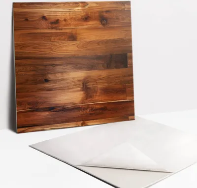 Imagen del producto de Adhesivos para azulejos de baño y cocina: 9 baldosas de PVC autoadhesivas de 30 x 30 cm, color oscuro