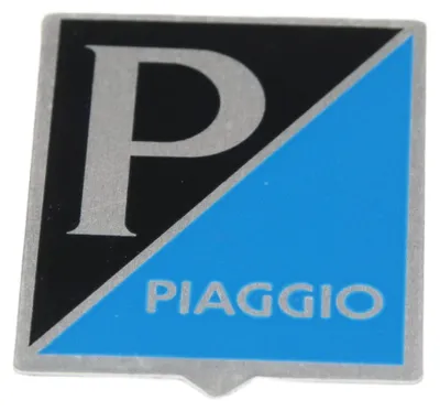 Immagine prodotto di Emblema Piaggio RMS in alluminio, autoadesivo, dimensioni 34 x 47 mm, per Vespa PX 150