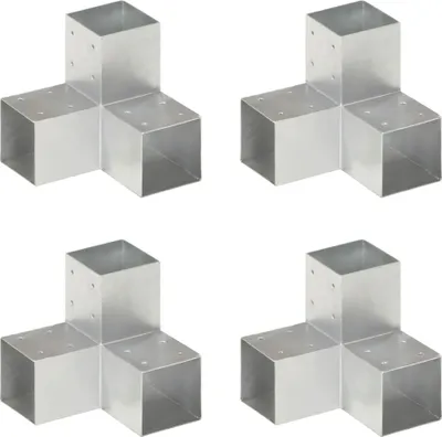 Produktbild von Pfostenverbinder 4 Stk. Y-Form Verzinktes Metall 91 x 91 mm