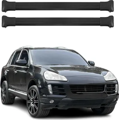 Image de OMAC Barres de toit en aluminium pour Porsche Cayenne I 2003-2010 Noir 2x