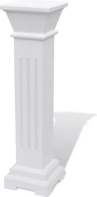 Image de vidaXL Support pour plantes en colonne Style classique Carré MDF