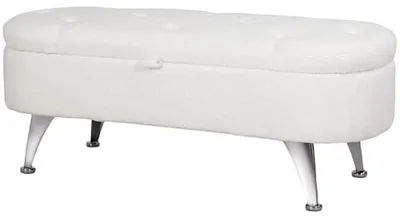 Productafbeelding van Zitbank met Opbergruimte en Teddyfluwelen Look - Multifunctioneel voor Hal, Slaapkamer en Woonkamer