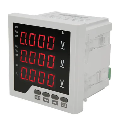 Immagine prodotto di Misuratore di tensione, gamma da -1999 a 1999, voltmetro a 3 fasi, display digitale a LED, AC 450V