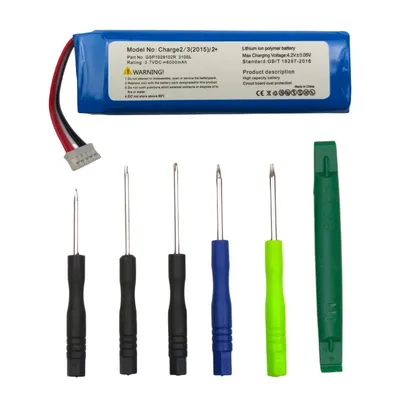 Produktbild von Akku kompatibel mit JBL GSP1029102R, GSP1029102 - Li-Polymer 6000mAh - VERSION 2 - für JBL Charge 2 Plus, Charge 2+, Charge 3 2015, Charge 3 2015 Version