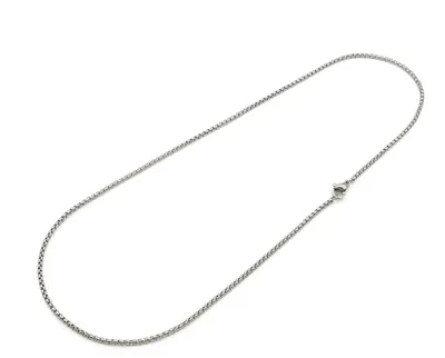 Produktbild von Vintageparts Venezianerkette 304 Edelstahl platinfarben 2 mm breit 45 cm