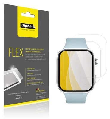 Image de 2x Film de protection d'écran pour Redmi Watch 6, recouvre 100% de l'écran, dipos Flex