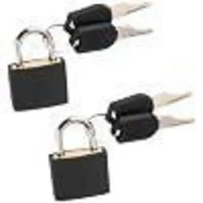 Produktbild von Gepäckschlösser mit Schlüssel 2 Stück Schwarz 23mm Metall