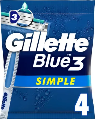 Obrázok produktu pre Jednorazové holiace strojčeky Gillette Blue 3 v balení 4 ks