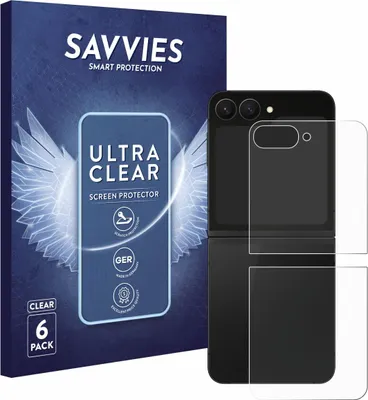 Produktbild von 6x Für Samsung Galaxy Z Flip 7 FE (Rückseite) Schutzfolie Savvies Displayschutz Display Schutz Folie Klar Transparent