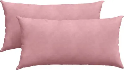 Image de vidaXL Coussins de canapé, lot de 2, rose, 80 x 40 cm, velours côtelé