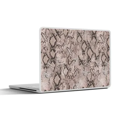 Produktbild von MuchoWow® Laptop Aufkleber Sticker Cover Tiermuster - Schlange - Schwarz - Grau 31x22.5 cm - Laptop-Deko