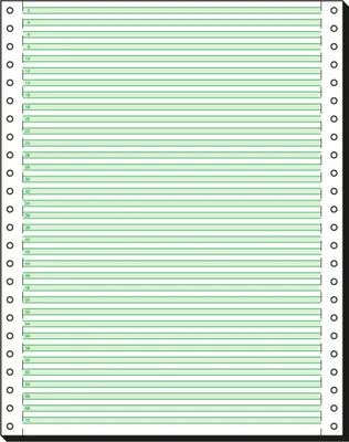 Produktbild von SIGEL 12247 Computerpapier 12"x240 mm, A4, LP, 60 g/m², 1f, grüne Lesestreifen 1/6", 2000 BL, Endlospapier