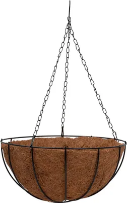 Produktbild von Blumentopf Strend Pro LC-CocoH-24, 35x35x17 cm, hängend, Stahl/Kokos, zum Aufhängen, mit Kette und Aufhänger