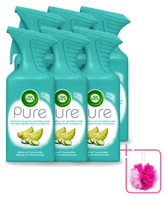 Obrázok produktu pre 6 ks osviežovača vzduchu Air Wick Pure – aróma melónu a uhorky – 250 ml – balenie s 6 kusmi