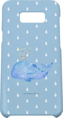 Produktbild von Mr. & Mrs. Panda Samsung Galaxy S8 plus Handyhülle  Wal Konfetti - Blau Pastell - Geschenk, Handy Case, Trennung, Abnehmen, Motivation, Hülle, Wale, Cover, Meer