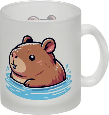 Produktbild von Capybara Comic Glas Tasse