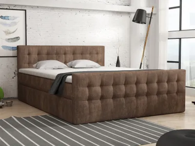 Produktbild von FEDVE Boxspringbett Schlafzimmerbett PUMIKAS , Doppelbett mit Bonell-Matratze und Topper 200x200