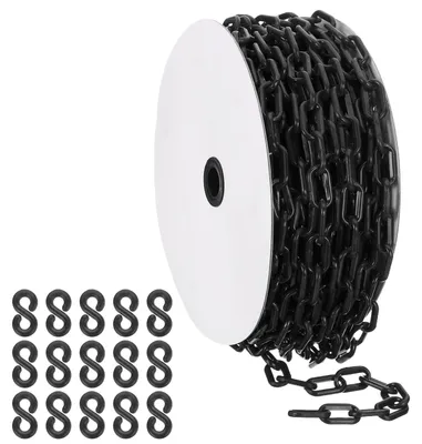 Kunststoffkette 28 m schwarz Absperrkette Sicherheitsbarriere