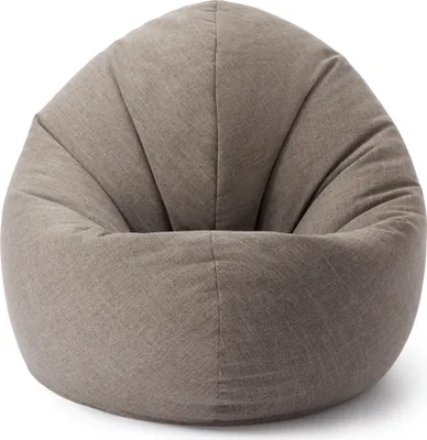 Produktbild von Lumaland Sitzsack Interior Line - Sitzkissen Runder - Indoor - 300l Füllung - 120 x 80 x 75 cm - Hellgrau