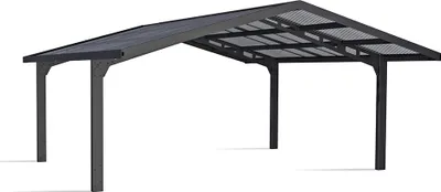 Produktbild von Palram - Canopia Aluminium Carport Sydney Apex Doppelcarport Schwarz 587x538x288 cm