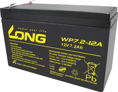 Image de KUNG LONG Accumulateur au plomb WP7.2-12A-M/F2, 12 V- / 7,2 Ah