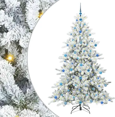 Produktbild von Künstlicher klappbarer Weihnachtsbaum Weiß 210 cm PVC und Stahl