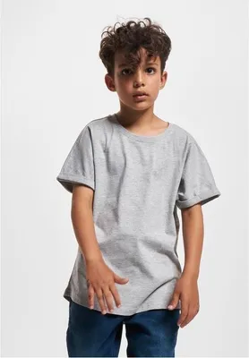 Produktbild von UCK1561 - Boys Long Shaped Turnup Tee grey 110/116