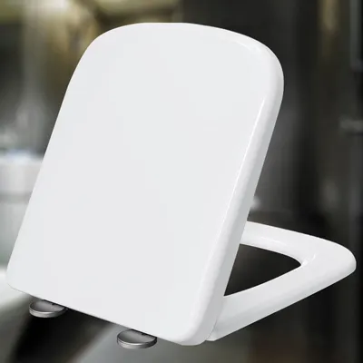 Obrázek produktu pro Toaletní sedátko Duroplast – automatické zavírání, bílé, rozměry 34 x 45 cm