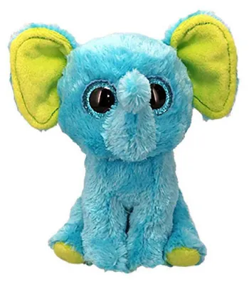 Image de Ty Beanie Boo Trunkles Blue Elephant, 15cm