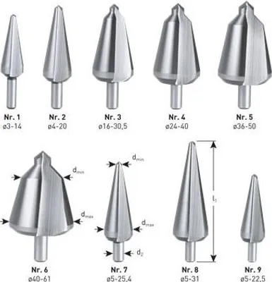 Produktbild von HSS-Kegelbohrer Nr. 2 / Ø 5-20