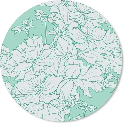 Produktbild von MuchoWow® Mauspad Mousepad Muster - Vintage - Blumen 30x30 cm - Mousepads - Maus Mat - Pad - Mausunterlage - Tischunterlage - Schreibtischmatten