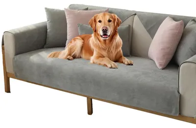 Obrázok produktu pre Poťah na pohovku z mikrovlákna, vodeodolný, elastický, protišmykový, 70 x 210 cm, sivý