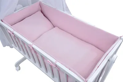 Produktbild von Baby-Delux Wiegenset Bettwäsche Set 6-tlg Interlock Soft Touch für Babywiege Rosa (ohne Wiege)