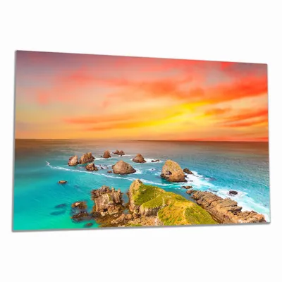 Produktbild von Wallario Herdabdeckplatte aus Glas, Größe 80 x 52 cm 1-teilig, Motiv Himmel am Abend