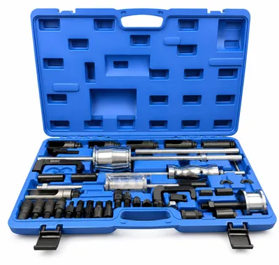 Immagine prodotto di Set-kit estrattori per iniettori CDI con 3 martelli scorrevoli e adattatori 4 pezzi Gebo Tools