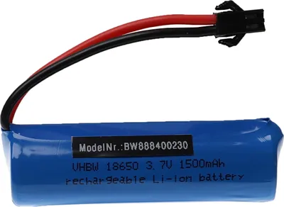 Produktbild von vhbw Akku kompatibel mit SM-2P Stecker für Modellbau z.B. Racing Car, Helikopter, Flugzeug (1500mAh, 3,7V, Li-Ion)
