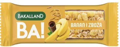 Imagen del producto de Bakalland Ba! Batón de cereales con plátano y granos, 40 g