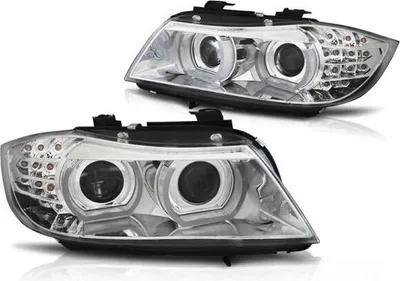 Produktbild von Xenon Scheinwerfer 3D Angel Eyes passend für BMW 3er E90 E91 LCI Bj. 09-12 Chrom