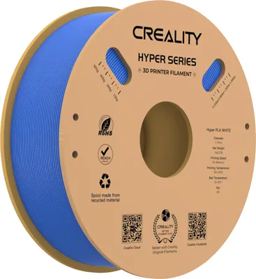 Produktbild von Creality Hyper-PLA Filament, offizielles Creality PLA Filament, 3D Drucker Filament für Hochgeschwindigkeitsdruck, Maßgenauigkeit +/-0.03 mm, 1 kg/Spule (Blau), für die meisten FDM 3D Drucker
