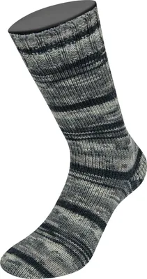 Produktbild von Lana Grossa - Meilenweit 100g Denim Mix Black 4661 hellgrau mittelgrau dunkelgrau taupe schwarz