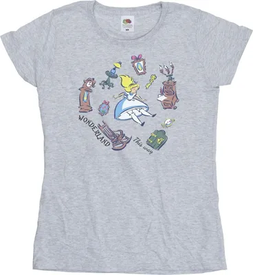 Produktbild von Disney - "Alice in Wonderland" T-Shirt für Damen BI7008 (XXL) (Grau)