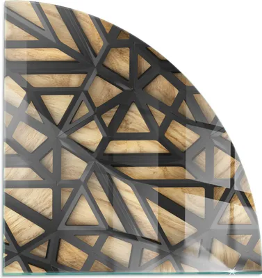 Produktbild von Geometrie mit Holz – Glasbodenplatte für – Kaminofen – Kaminplatte Glas – Schutzglas – Funkenschutzplatte –Glasbodenplatte Feuerfeste – Hitzeschutzplatte – Bodenschutz aus Glas – 1/4 100x100 cm